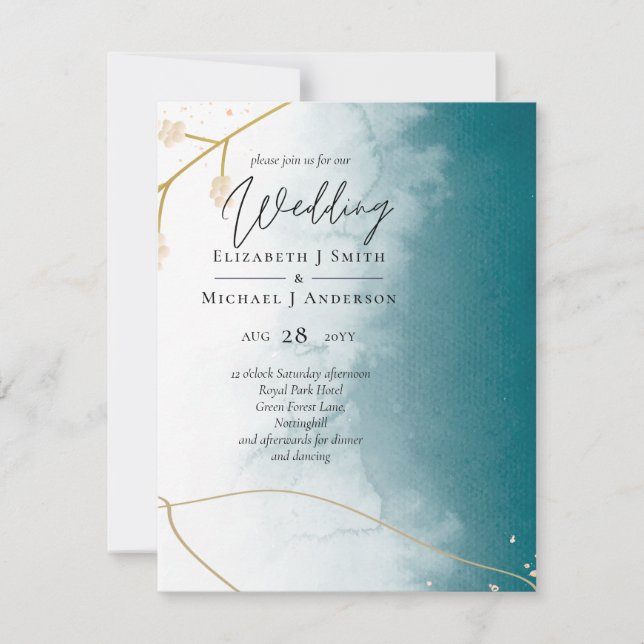 Scandinavian Japandi Modern Abstract Wedding (Front)