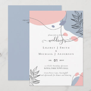 Scandinavian Japandi Modern Abstract Wedding