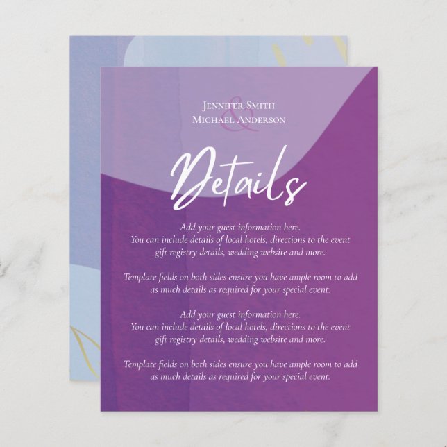 Scandinavian Japandi Modern Abstract Wedding (Front/Back)