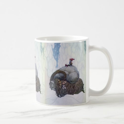 Scandinavian Julbocken Yule Goat After John Bauer Coffee Mug