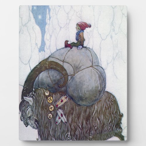 Scandinavian Julbocken Yule Goat After John Bauer Plaque