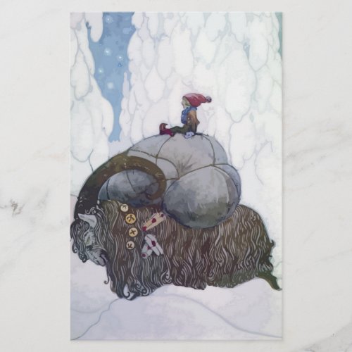 Scandinavian Julbocken Yule Goat After John Bauer Stationery