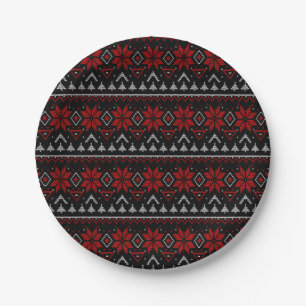 Scandinavian, knitting napkins paper plates