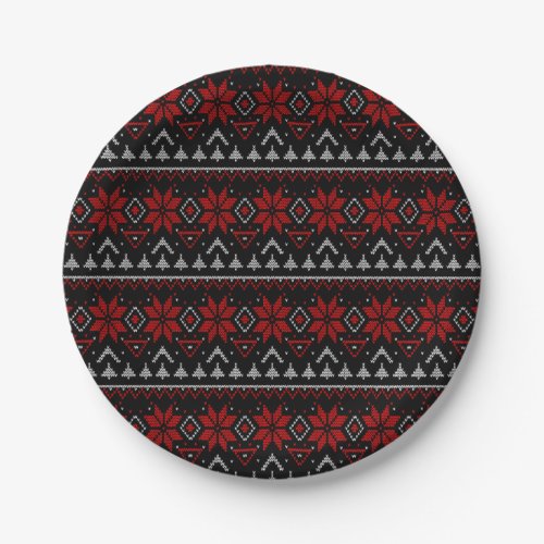 Scandinavian knitting napkins paper plates