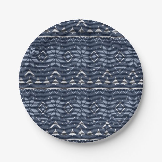 Scandinavian, knitting paper cup plates (Front)