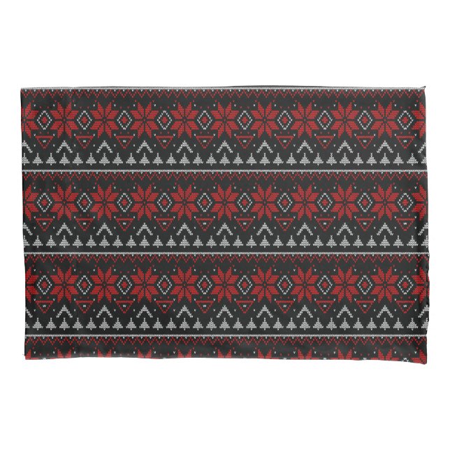 Scandinavian, knitting  pillow case (Front)