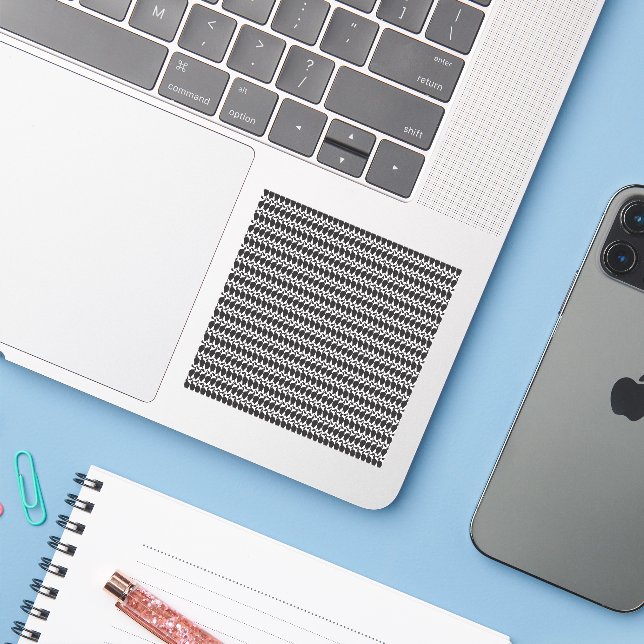 Scandinavian Leaf Pattern Vinyl Sticker (Laptop w/ iPhone)