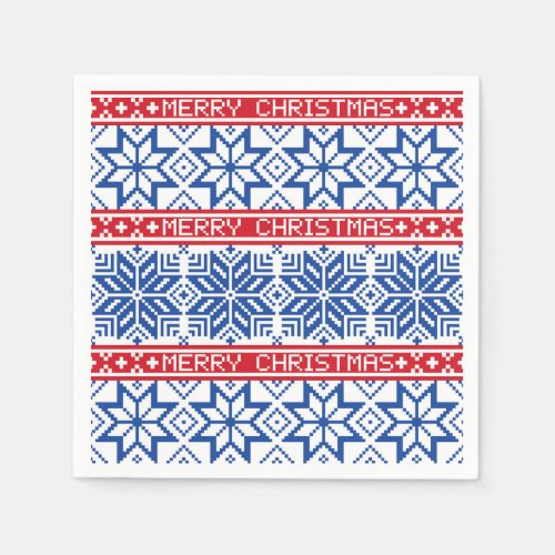 Scandinavian Merry Christmas Napkins