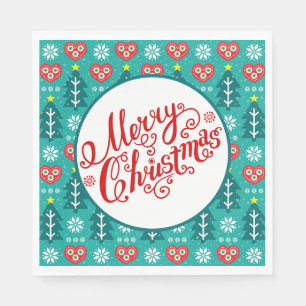 Scandinavian Merry Christmas Napkins