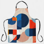 Scandinavian Mid Century Geometric Abstract Art Apron