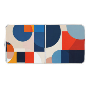 Scandinavian Mid Century Geometric Abstract Art Beer Pong Table