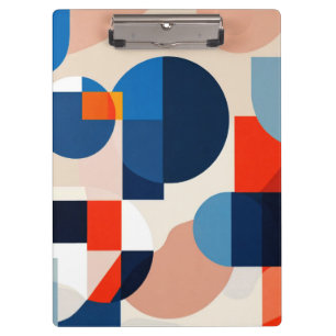 Scandinavian Mid Century Geometric Abstract Art Clipboard