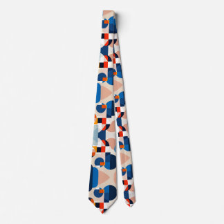 Scandinavian Mid Century Geometric Abstract Art Neck Tie