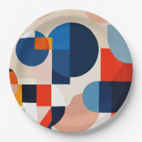 Scandinavian Mid Century Geometric Abstract Art