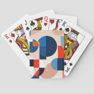Scandinavian Mid Century Geometric Abstract Art Poker Cards