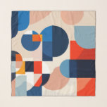 Scandinavian Mid Century Geometric Abstract Art Scarf