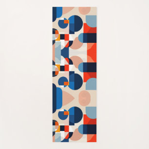Scandinavian Mid Century Geometric Abstract Art Yoga Mat