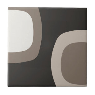Scandinavian Minimalist Art Beige Ceramic Tile