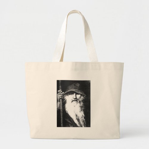 Scandinavian Mythology the Ancient God Odin Large Tote Bag