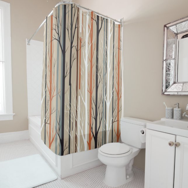 Scandinavian Nature Shower Curtain (In Situ)
