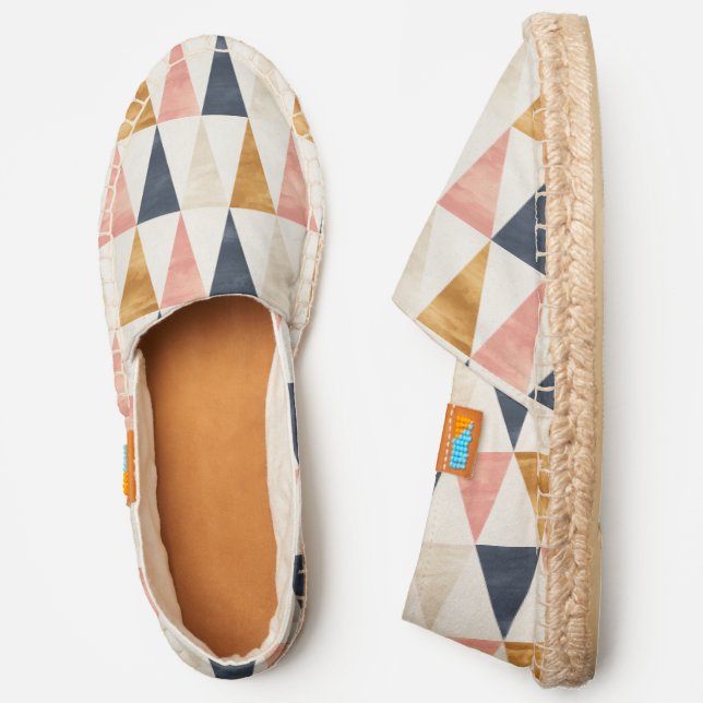 Scandinavian Navy Flag Pattern Espadrilles (Side)