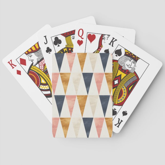 Scandinavian Navy Flag Pattern Poker Cards (Back)