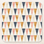 Scandinavian Navy Flag Pattern Square Paper Coaster