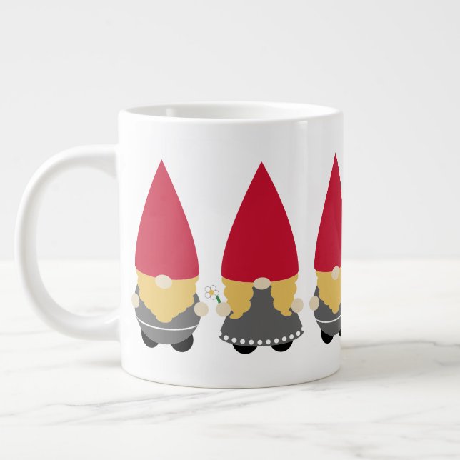 Scandinavian Nisse  Giant Coffee Mug (Left)