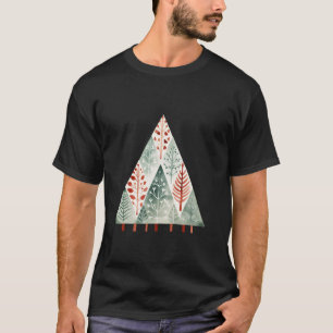 Scandinavian Nordic Winter Boho Christmas Tree Wom T-Shirt