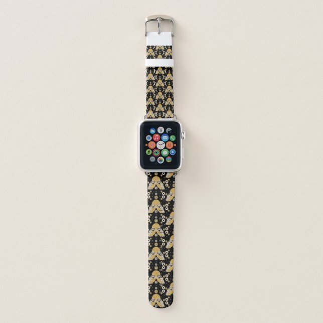 Scandinavian Owl Folk Art   Apple Watch Band (Front)