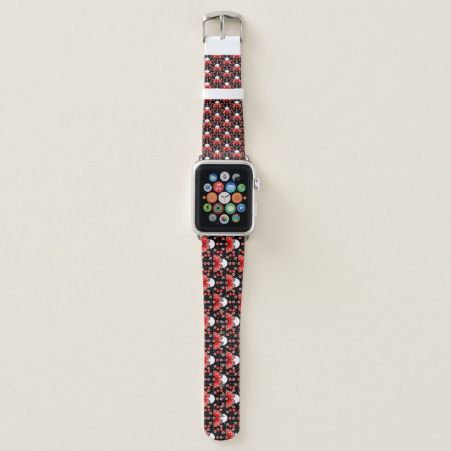 Scandinavian Owl Folk Art    Apple Watch Band (Front)