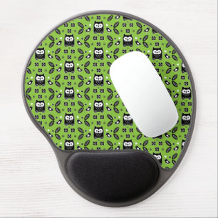 Scandinavian Owl Folk Art Gel Mouse Pad