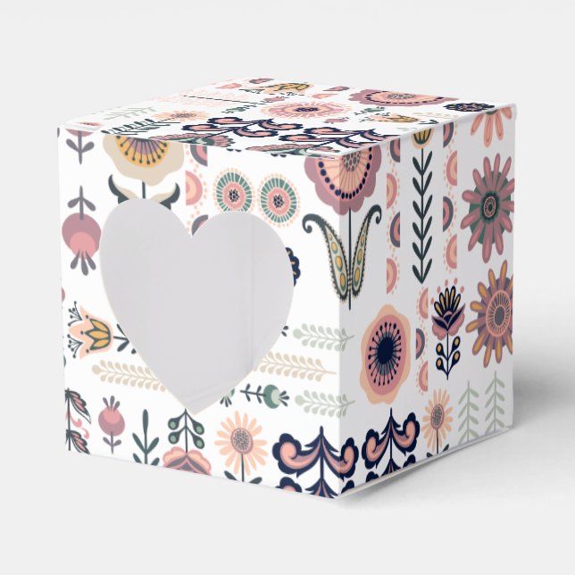 Scandinavian Paper Bouquet  Favor Boxes (Front Side)