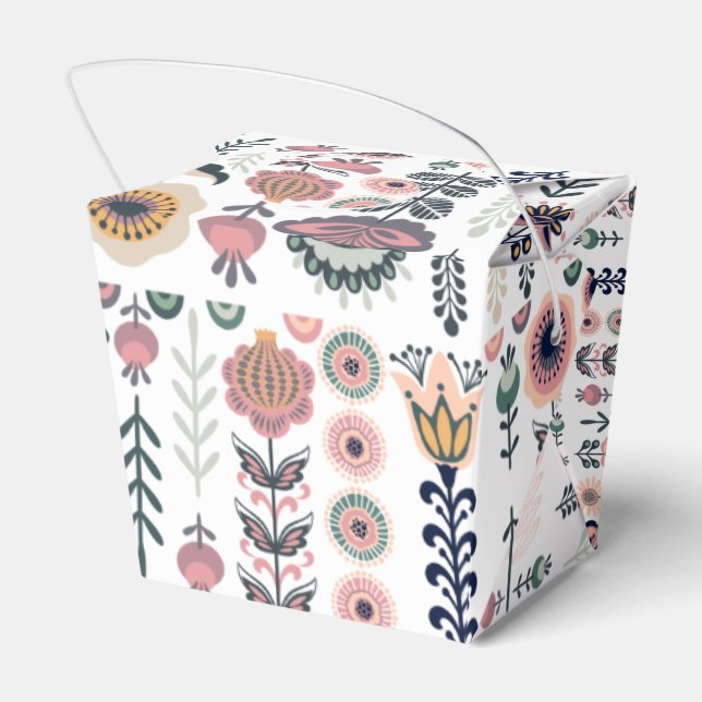 Scandinavian Paper Bouquet  Favor Boxes (Back Side)