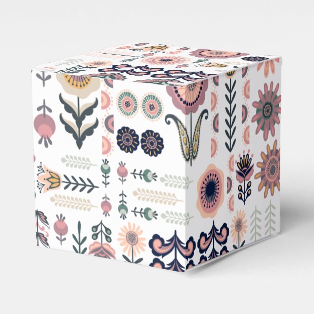 Scandinavian Paper Bouquet  Favor Boxes (Front Side)