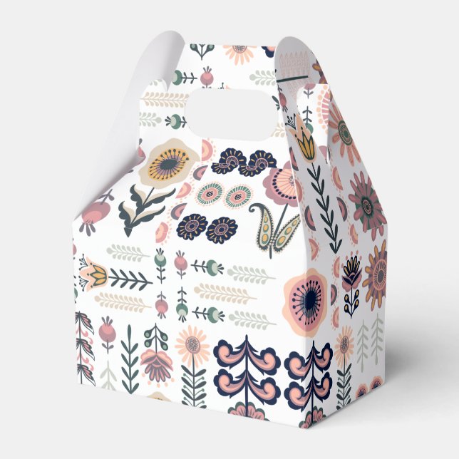 Scandinavian Paper Bouquet  Favor Boxes (Front Side)