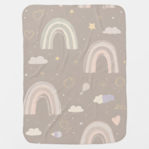 Scandinavian Pastel Rainbow Baby Swaddle Blanket