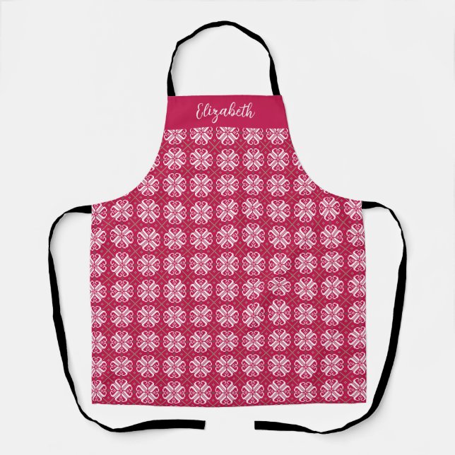 Scandinavian Pattern Customized Holiday Apron (Front)