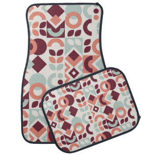 Scandinavian pattern design. Simple modern retro b Car Floor Mat