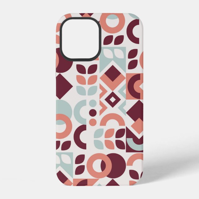 Scandinavian pattern design. Simple modern retro b Iphone Case (Back)