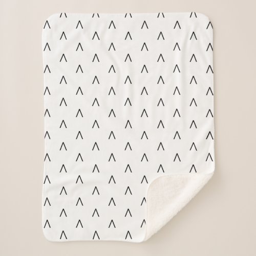 Scandinavian Pattern  Minimalist Scandi Modern Sherpa Blanket