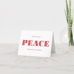 Scandinavian Peace Dala Horse Photo Holiday Card