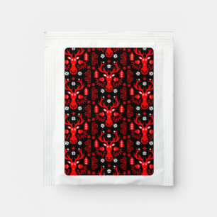 Scandinavian Red Christmas Deer Tea Bag Drink Mix
