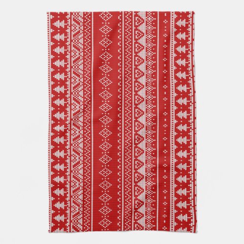 Scandinavian red jumper kitchen towel