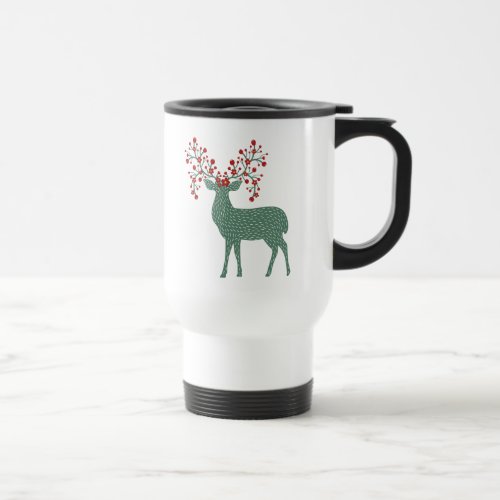 Scandinavian Reindeer Very Merry Travel Cup