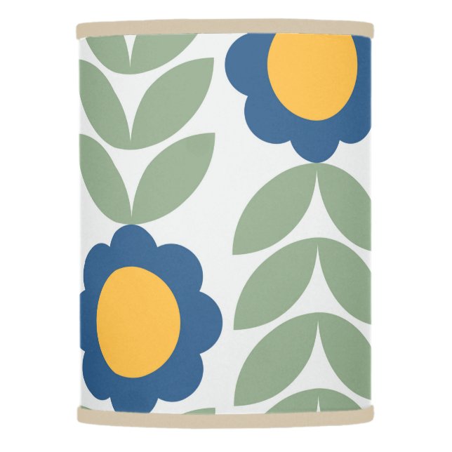 Scandinavian retro floral pattern,retro flower,vin lamp shade (Front)