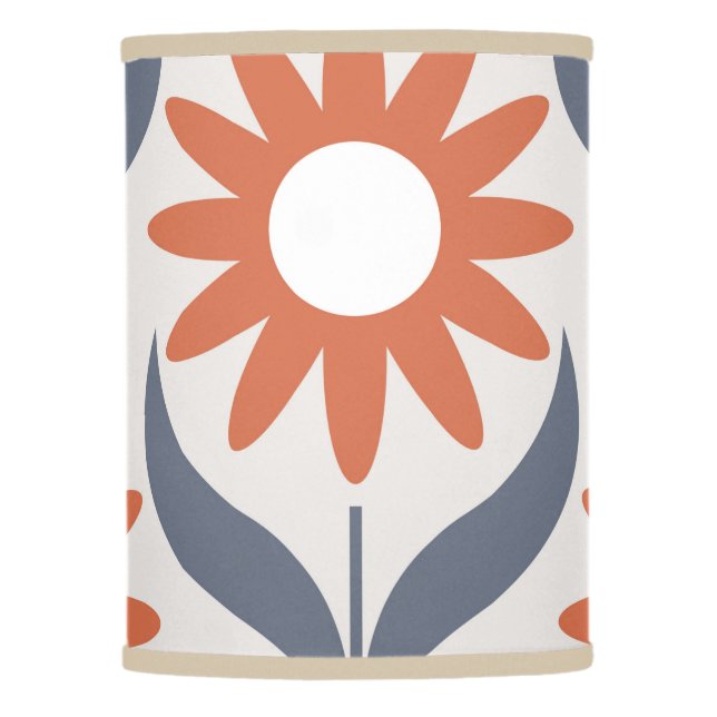 Scandinavian retro floral pattern,retro flower,vin lamp shade (Front)