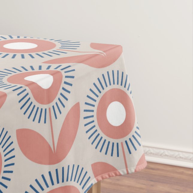 Scandinavian retro floral pattern,retro flower,vin tablecloth (In Situ)