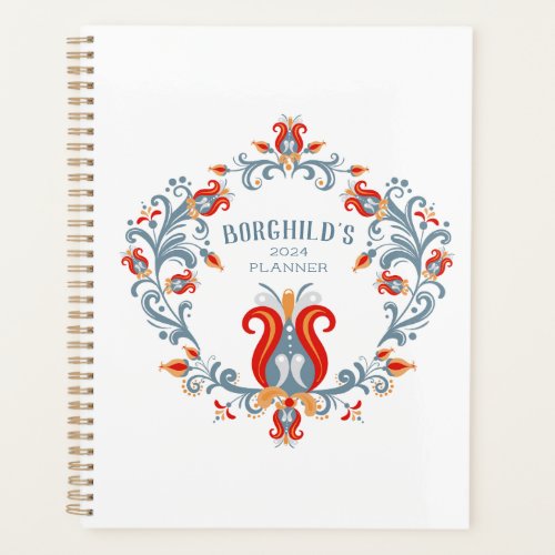 Scandinavian Rosemaling Folk Art  Planner