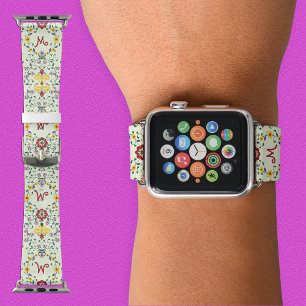Scandinavian Rosemaling Monogram Pattern Nordic Apple Watch Band